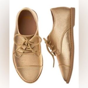 NWT GYMBOREE girl gold oxford’s size 8